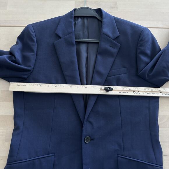 Reiss Suit Jacket Vest Set 2 Piece Mens 38 Navy Blue Duke Wool Mohair Formal - Picture 13 of 16